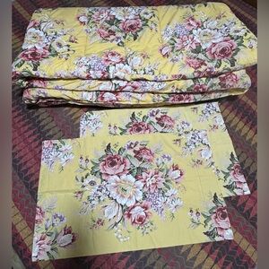 Ralph Lauren Sophie Brooke Full Queen Cotton Quilt Comforter With 2 Pillow Case